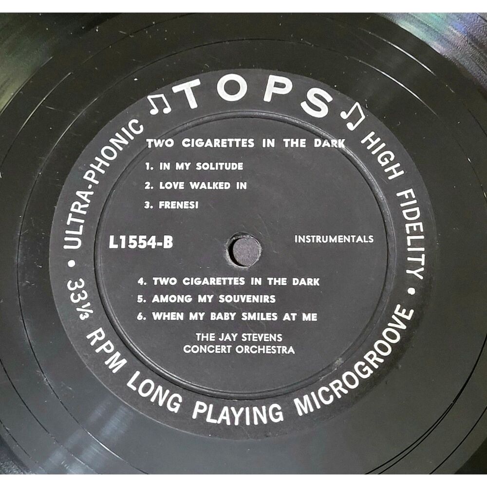 Jay Stevens Concert Orchestra LP - Two Cigarettes In The Dark - Tops F/VG- Easy - Picture 4 of 4